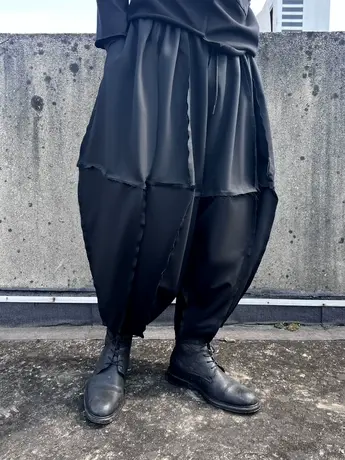 山本耀司风暗黑系阔腿裤男灯笼裤宽松个性发型师裤子潮牌哈伦裙裤商品大图