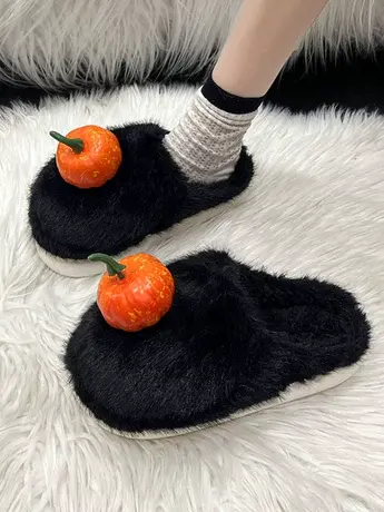 秋季包头毛毛鞋可爱外穿高级感2023新款踩屎感毛绒拖鞋女学生宿舍商品大图