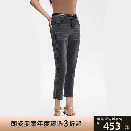 LANCY/朗姿女商场同款锥形牛仔裤季修身休闲裤子专柜正品图片