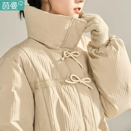 茵曼短款文艺羽绒服女士2023年冬季新款时尚洋气外套加厚小个子潮图片