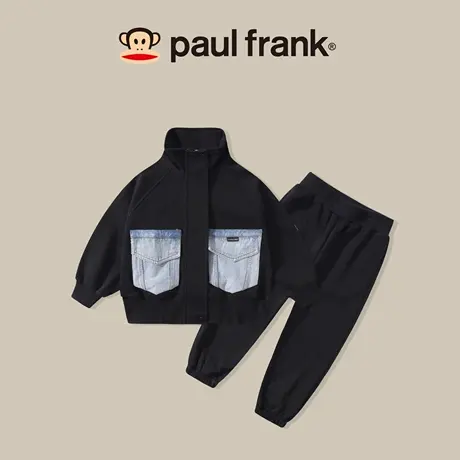 paul frank/大嘴猴2023新款儿童秋季时尚拼接秋装卫衣套装CC047商品大图