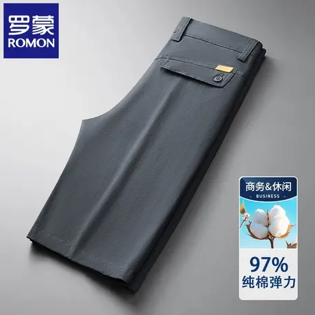 罗蒙2025新款纯棉男士休闲短裤夏季轻奢高级感直筒五分裤中裤N2Z商品大图