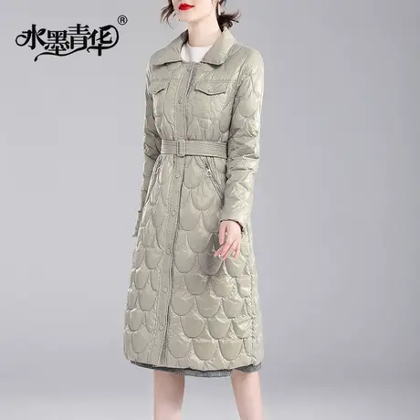 【1件7.9折】冬季新品时尚修身羽绒服女中长款百搭保暖外套棉衣图片