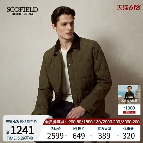 SCOFIELD男装25年春季新款衬衫式夹克工装时尚休闲简约棉服外套图片