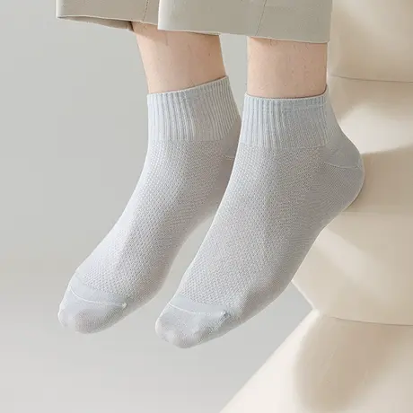 2025新款袜子男款纯棉防臭夏季薄款短袜中筒全棉春秋款短筒棉袜商品大图