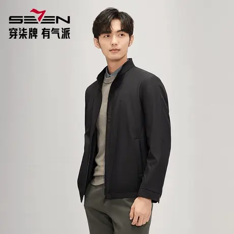 柒牌立领夹克男2025春夏新款时尚潮流中青年满身印花男士休闲外套商品大图