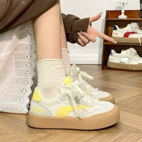 人本厚底网面透气德训鞋薄款2025夏季新款爆款鞋子女运动休闲鞋女商品大图