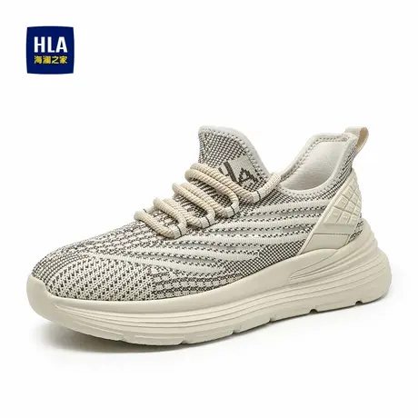 HLA/海澜之家男鞋新款秋夏季休闲运动鞋飞织潮流跑步鞋增高椰子鞋商品大图
