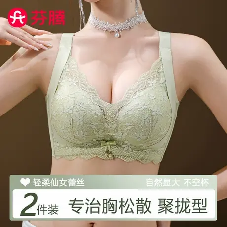 芬腾内衣女小胸聚拢显大无钢圈提拉防下垂收副乳调整型文胸罩新款商品大图
