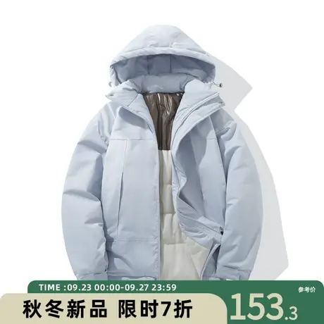 VIISHOW保暖户外棉服2023冬季新款潮流男生加绒宽松登山连帽外套商品大图