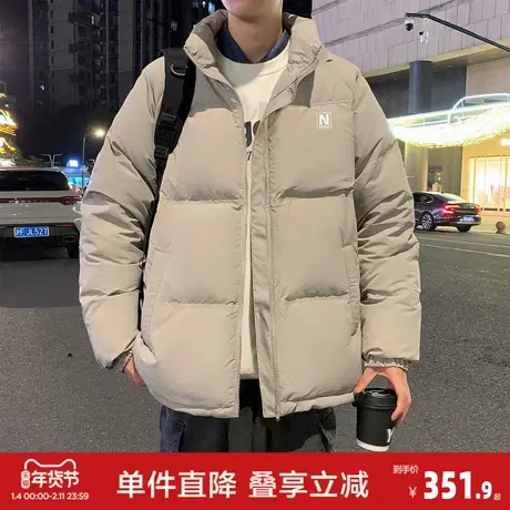 唐狮2026冬季新款男士羽绒服立领加厚外套日系休闲保暖面包服潮流商品大图