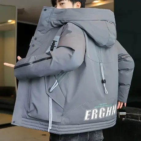 冬季外套男连帽潮牌宽松休闲棉服男款加厚保暖棉衣冬装棉袄子衣服商品大图