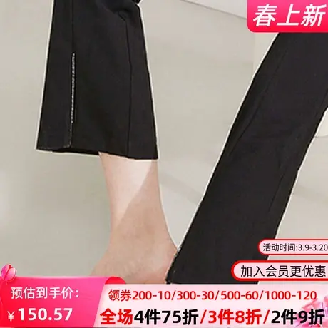 秋水伊人夏季新款时尚气质修身直筒休闲裤女士Q259图片