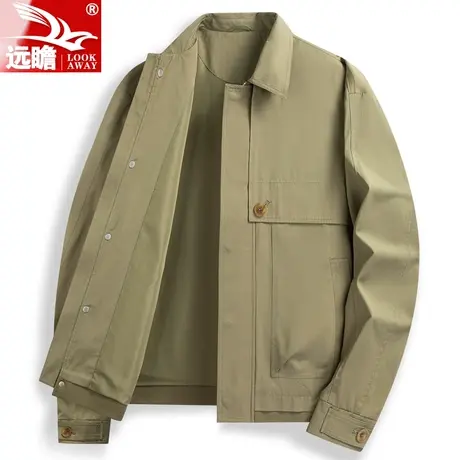 秋季男士夹克外套男春秋款潮牌休闲男装2023新款男士宽松上衣服潮商品大图