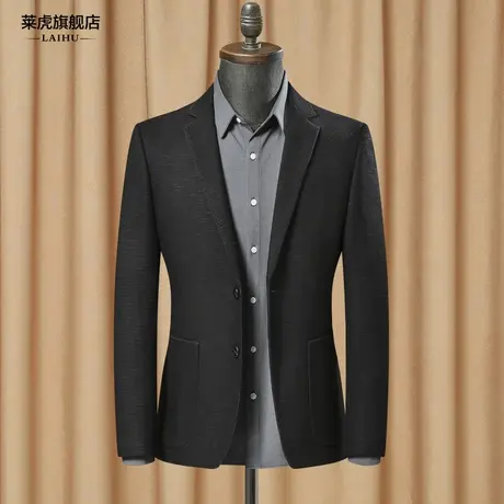 秋冬季男士休闲西装外套韩版修身羊毛呢子休闲小西服男单件上衣潮商品大图