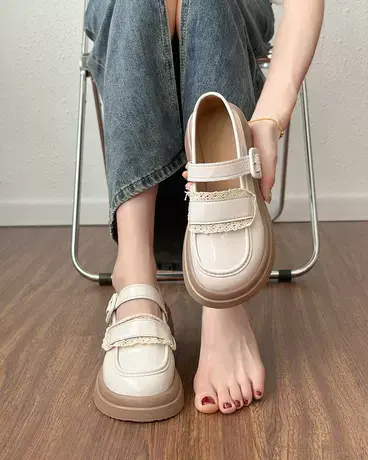 厚底学院风玛丽珍单鞋女2023年春夏季新款百搭学生日系复古小皮鞋商品大图