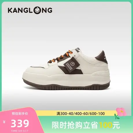 【门店发货】康龙女鞋 秋季新款时尚厚底拼色休闲板鞋面包鞋商品大图