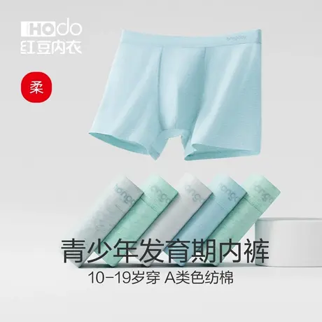 红豆男士青少年内裤纯棉2025年春7A抗菌裆A类初高中学生平角裤商品大图