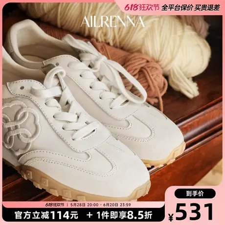 BEAU真皮阿甘鞋女款2025新款内增高德训鞋女运动休闲鞋小白鞋图片