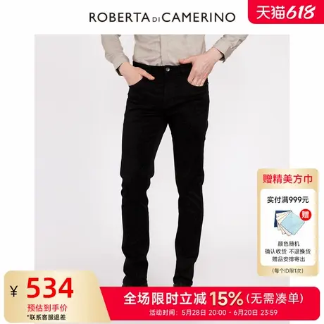 [时尚都市]ROBERTA诺贝达男装男士牛仔裤夏季新款商务纯色休闲裤商品大图