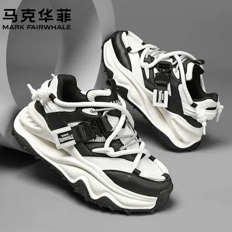 马克华菲潮牌老爹鞋男2025春季新款透气网面鞋厚底休闲运动鞋子男商品大图