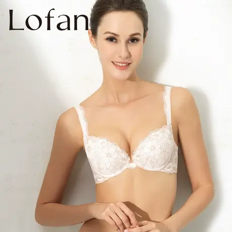 Lofan调整型聚拢防下垂奢美刺绣低胸内衣薄款透气软钢圈文胸1861商品大图
