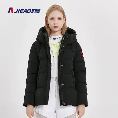 杰奥时尚羽绒服鹅绒女短款冬季加厚小个子宽松修身款外套7979106商品大图