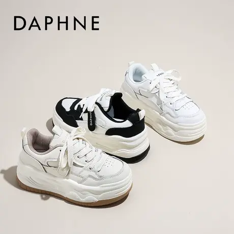 Daphne/达芙妮厚底时尚女鞋新款小白鞋ins潮厚底增高百搭运动板鞋商品大图