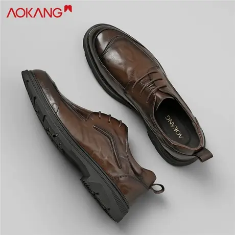 奥康官方正品男鞋新款秋季男士皮鞋软底爸爸休闲百搭商务正装真皮图片