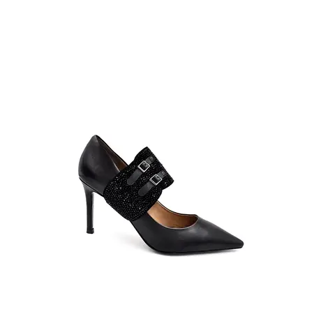 VME/舞魅新款可拆卸水钻扣带细高跟性感复古派对舞会高跟鞋单鞋女商品大图