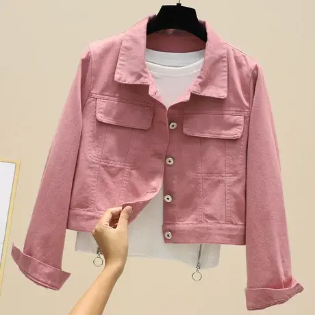 牛仔衫外套韩版女ins时尚上衣欧洲站早秋新款女装百搭牛仔短外套商品大图