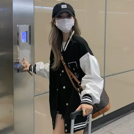 棒球服女春秋季2024新款韩版宽松百搭小众学院风夹克薄外套ins潮图片