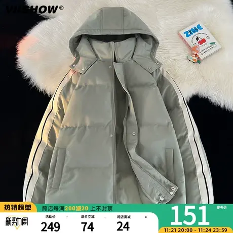 VIISHOW面包服ins潮日系宽松棉服男生冬季2023年新款棉衣棉袄外套商品大图