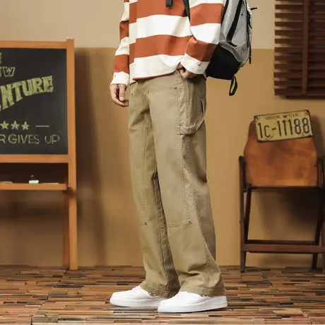 秋冬季男裤潮流男款裤子男士大码时尚休闲裤男款直筒潮流工装裤商品大图