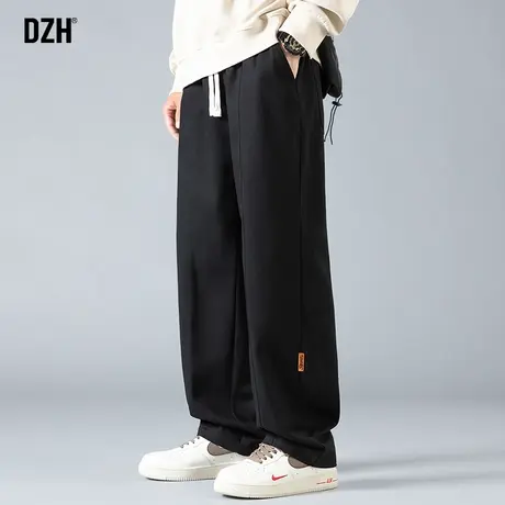 男士黑色工装裤子男潮流百搭直筒休闲裤男款秋季2023年新款阔腿裤商品大图