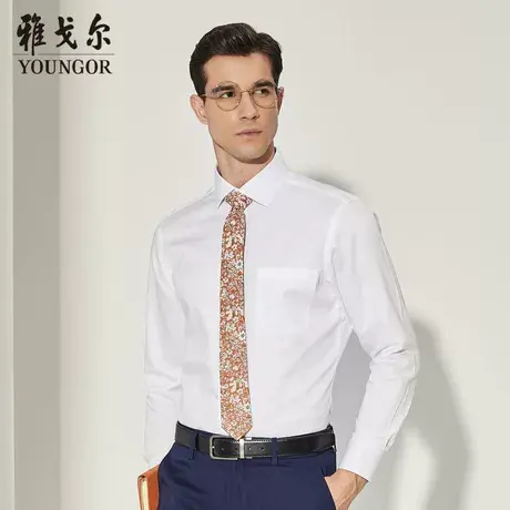 【DP免烫】D系雅戈尔衬衫秋季新款长袖衬衫柔软商务休闲抗皱衬衣商品大图