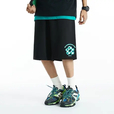 Nuthink欧美潮流运动短裤男潮ins美式高街宽松大码胖子五分裤夏季商品大图