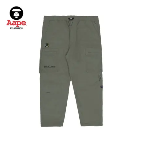 Aape旗舰店男装秋冬工装口袋字母猿颜小标宽松休闲长裤6915XAJ图片
