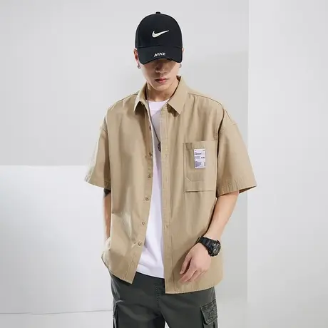 Modi Nick/摩帝尼克夏季薄款百搭男士衬衫男士短袖大码短袖衬衫商品大图