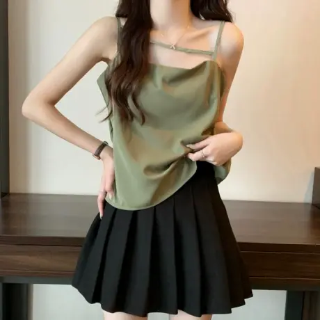 大码吊带小背心女夏装内搭胖mm遮肉一字肩无袖打底衫上衣服200斤商品大图