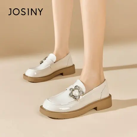 Josiny/卓诗尼乐福鞋2023秋季新款时尚百搭配裙子JK制服鞋小皮鞋商品大图