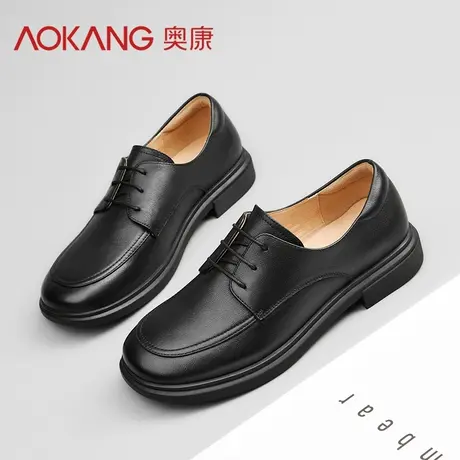 奥康正品鞋子女学院风女鞋日系真皮jk单鞋子玛丽珍黑色休闲小皮鞋商品大图