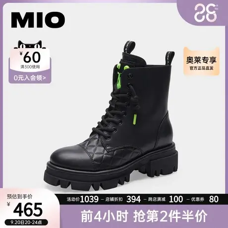 MIO米奥秋冬工装炸街百搭时尚时装靴甜酷显瘦舒适短靴图片