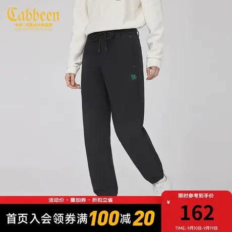 卡宾男装字母刺绣休闲裤新款潮流束脚长裤街头青年F商品大图