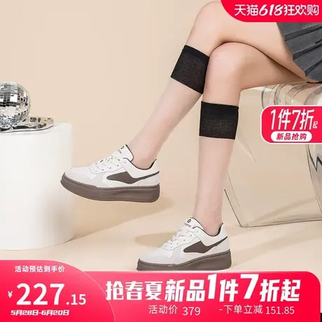 康奈女鞋2025年春季新款百搭休闲厚底软底舒适时尚运动鞋增高板鞋图片