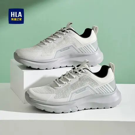 HLA/海澜之家男鞋新款夏季轻质透气休闲鞋潮流厚底百搭跑步运动鞋商品大图