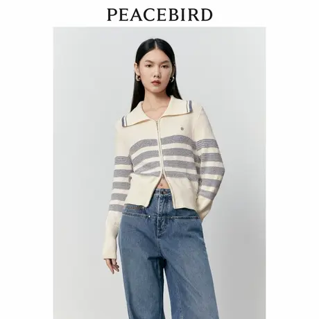 【商场同款】太平鸟女装年冬季新款精致小香线开衫A1EDD4144商品大图