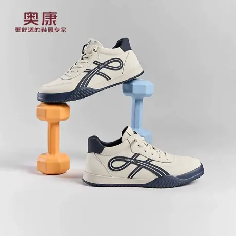 奥康 男鞋2025秋季新款日常百搭德训鞋免系带阿甘休闲鞋门店发货商品大图