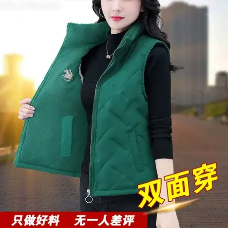 恋上17号两面穿羽绒棉马甲女款秋冬2022冬季新款爆款马夹背心外穿图片