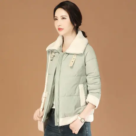 韩潮袭人毛领加厚保暖棉衣外套女2023冬季新款休闲显瘦棉服派克服图片